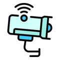Wireless video camera icon vector flat Royalty Free Stock Photo