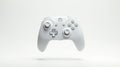 Wireless white game controller floating on a clean white background