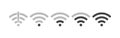 Wireless wifi icon sign flat design vector illustration set. Royalty Free Stock Photo