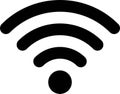 Wireless and wifi icon or sign for remote internet access. Podcast vector symbol. WIfi icon design Royalty Free Stock Photo