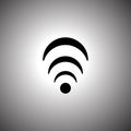Wireless and wifi icon or sign for remote internet access Royalty Free Stock Photo