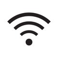 Wireless and wifi icon or wi-fi icon sign for remote internet access, Podcast vector symbol, vector illustration Royalty Free Stock Photo