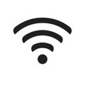 Wireless and wifi icon or wi-fi icon sign for remote internet access, Podcast vector symbol, vector illustration Royalty Free Stock Photo