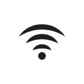 Wireless and wifi icon or wi-fi icon sign for remote internet access, Podcast vector symbol, vector illustration Royalty Free Stock Photo