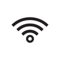 Wireless and wifi icon or wi-fi icon sign for remote internet access, Podcast vector symbol, vector illustration Royalty Free Stock Photo