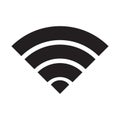 Wireless and wifi icon or wi-fi icon sign for remote internet access, Podcast vector symbol, vector illustration Royalty Free Stock Photo