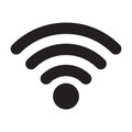 Wireless and wifi icon or wi-fi icon sign for remote internet access, Royalty Free Stock Photo