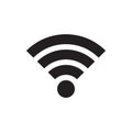 Wireless and wifi icon or wi-fi icon sign for remote internet access Royalty Free Stock Photo