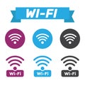 Wireless and wifi icons. Wireless Network Symbol wifi icon. Wire