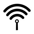 Wireless wifi or sign for remote internet access icon vector on white background, Flat style for graphic and web design Royalty Free Stock Photo