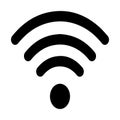 Wireless wifi signal icon vector for internet connection technology Royalty Free Stock Photo