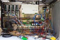 Untidy cable Electrical cabinet Royalty Free Stock Photo