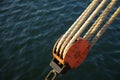 Wires, rope Detail, rigging of boat