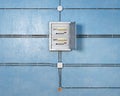 Wires, switch box, junction boxes and socket on wall Royalty Free Stock Photo