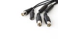 wires for transmitting analog video from surveillance cameras Royalty Free Stock Photo