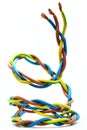 Wires used in European Single-phase electric wiring.