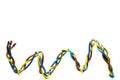 Wires used in European Single-phase electric wiring.