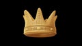 Wirframe VR digital golden crown isolated icon