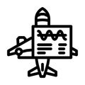 wiring check aircraft line icon vector illustration