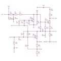 Wiring diagram with radio parts Royalty Free Stock Photo