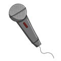 wiring microphone in cute hand drawn style isolated background with clipping path. illustration object.