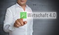 Wirtschaft 4.0 in german Business 4.0 browser is operated by m Royalty Free Stock Photo