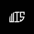 WIS letter logo design on black background. WIS creative initials letter logo concept. WIS letter design Royalty Free Stock Photo