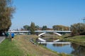 Wislok riverfront in Rzeszow Poland Royalty Free Stock Photo