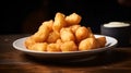 Wisconsin Cheese Curds: Battered Deep-Fried Curds as Appetizer