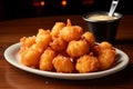 Wisconsin Cheese Curds: Battered Deep-Fried Curds as Appetizer