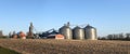 Wisconsin Dairy Farm Grain Elevator Silos Royalty Free Stock Photo