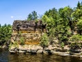 Wisconsin Dells river rock formation Royalty Free Stock Photo