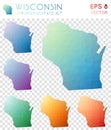 Wisconsin geometric polygonal maps, mosaic style.