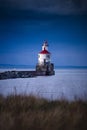 Wisconsin Point Lighthouse before the storm Royalty Free Stock Photo