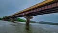 Highway 23 bridge over the Wisconsin River Near Spring Green Royalty Free Stock Photo