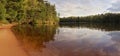 Wisconsin River panorama on calm summer day