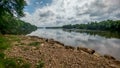 Wisconsin River with Rocky Shoreline