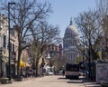 Wisconsin State Capitol seen from State Street Royalty Free Stock Photo