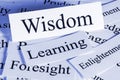 Wisdom Concept in Words Royalty Free Stock Photo
