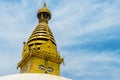 Wisdom eyes of Buddha in Swayambhunath Stupa Royalty Free Stock Photo