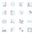 Wise individuals linear icons set. Sage, Learned, Intelligent, Insightful, Philosopher, Perceptive, Judicious line Royalty Free Stock Photo