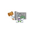 A wise Judge security box open in comic strip character design Royalty Free Stock Photo