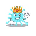 A Wise King of cegacovirus mascot design style Royalty Free Stock Photo