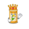 A Wise King of corn tin mascot design style with gold crown Royalty Free Stock Photo