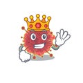 A Wise King of coronaviridae mascot design style Royalty Free Stock Photo