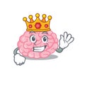 A Wise King of human brain mascot design style