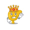 A Wise King of liver mascot design style with gold crown Royalty Free Stock Photo