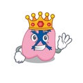 A Wise King of lung mascot design style with gold crown