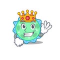 A Wise King of pseudomonas aeruginosa mascot design style