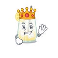 A Wise King of tom collins cocktail mascot design style with gold crown